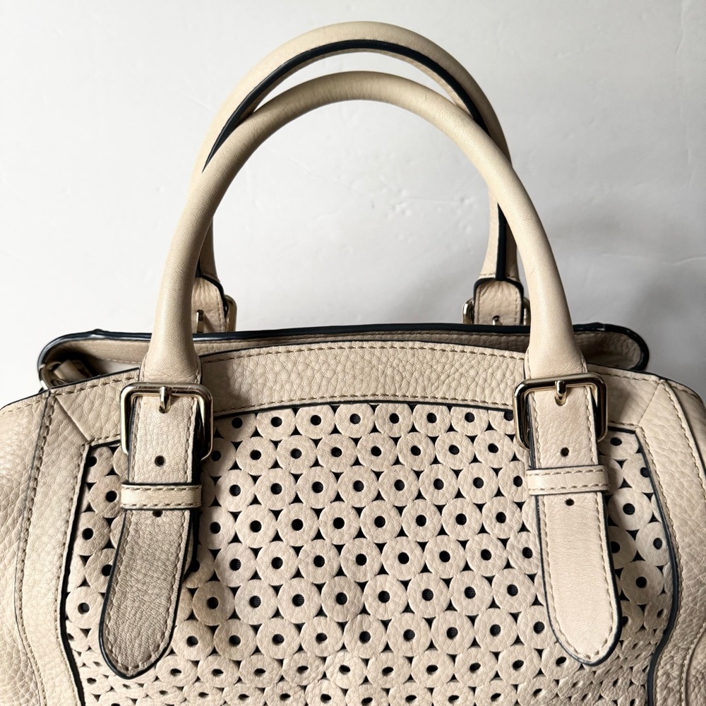 kate spade New York Mercer Isle Sloan Satchel Beige Leather - Picture 8 of 16